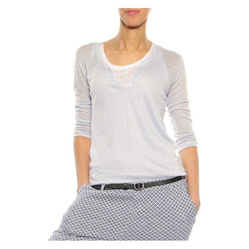 T-Shirt ”Double” Majestic Filatures light blue